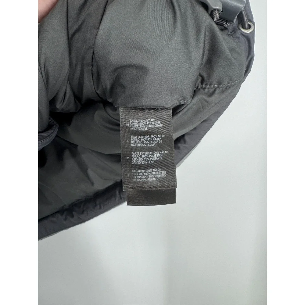 The North Face Nuptse Puffer‎ Vest Mens Medium Grey Black 550 Down Insulated